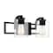 Quoizel Lansdowne 2-Light Matte Black Vanity Light LANS8618MBK - alternate 4